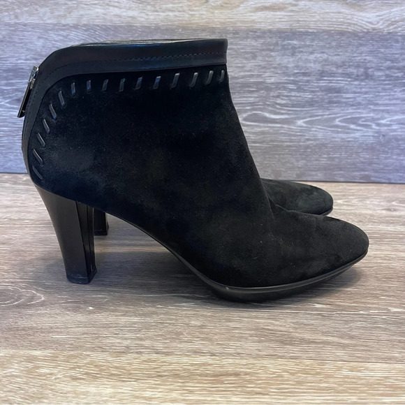 Aquatalia Marvin K Riley Suede Waterproof Ankle Heeled Boots Size 7.5 - Picture 15 of 16